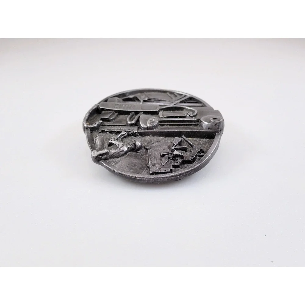 Vintage 1988 Siskiyou Belt Buckle American Communications Industry Telephone - Picture 3 of 12